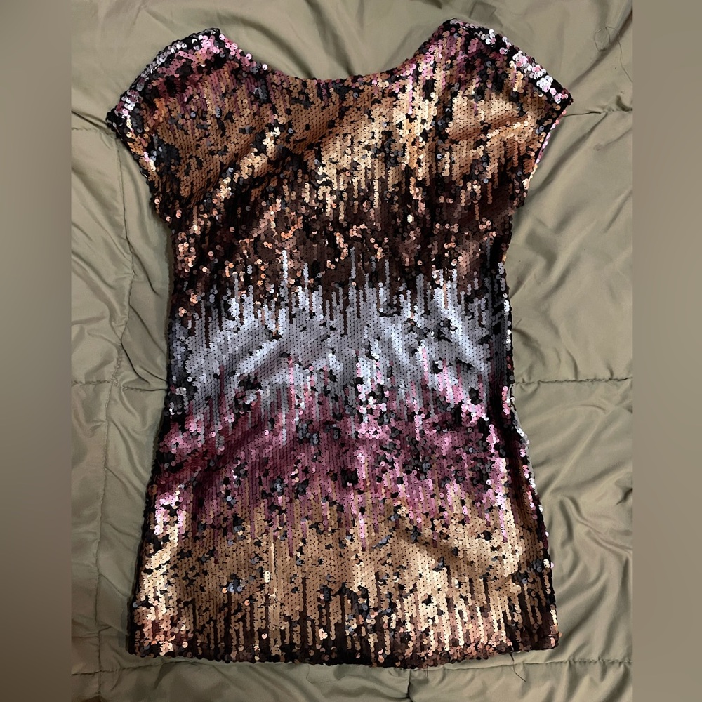 Sequins Low Back drop Dress